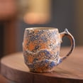 thumbnail image 1 of Ceramic Coffee Mug 270ml Rough Glazed Latte Breakfast Milk Cup with Handle Colorful Stoneware Drinkware Durable Everyday Tea Mug for Home Kitchen Office Gift for Friends, 1 of 6