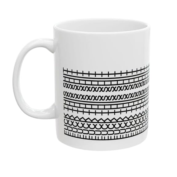 Ceramic Coffee Mug Boho Geometric Pattern 4.5 X 3.5 X 4 Inch Ceramic Coffee Cup Dishwasher Safe Hot Beverage Mug for Work from Home Dorm Room Single 1 Pack