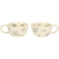 thumbnail image 1 of Koythin Cute Flower Ceramic Coffee Mug 8.5 oz  for Latte Tea Milk ( Blue Flower，2PCS), 1 of 6