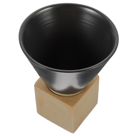 OHOIOLLA Coffee Cups Ceramic Set Black 1 Set Restaurant Elegant Style