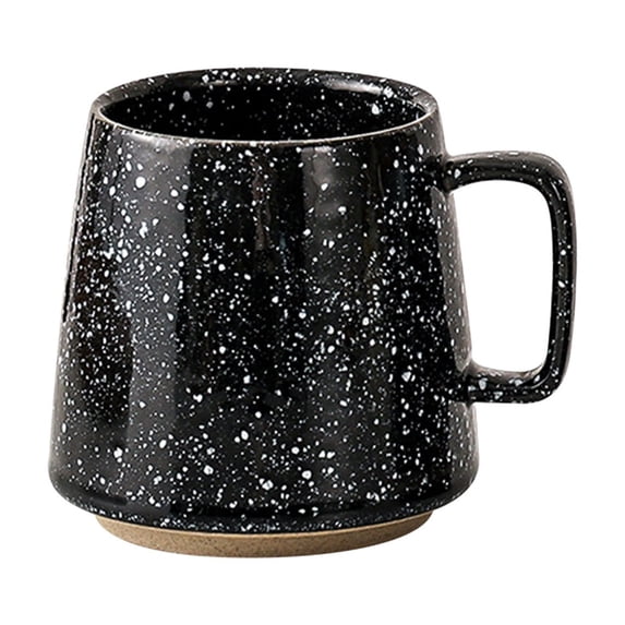 Ceramic Coffee Mug Japanese Style – Insulated Wide Mouth Tea Cup with Ergonomic Handle for Hot or Cold Drinks, Home Beverage Mug, Easy to Clean, 1-Pack