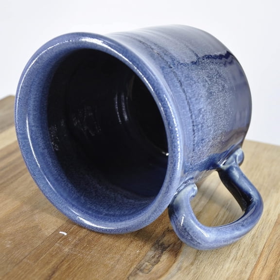 Ceramic Coffee Mug - Ol' Blue with White Frost 14oz