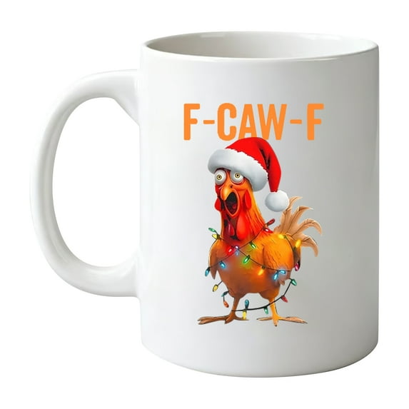 Ceramic Coffee Mug With Chicken Print And Large Handle Dishwasher Safe For Office Home Kitchen Gift Use Capacity
