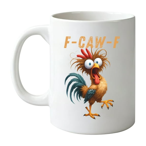 Ceramic Coffee Mug With Chicken Print And Large Handle Dishwasher Safe For Office Home Kitchen Gift Use Capacity