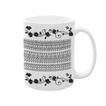 thumbnail image 1 of Ceramic Coffee Mug With Geometric Pattern And Botanical Motif Large Capacity Handle Dishwasher Safe For Home Office Use, 1 of 4