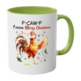 thumbnail image 1 of Ceramic Coffee Mug With Rooster Print And Humorous Lettering Large Handle Comfortable Grip Dishwasher Safe Cup For Home Office Use, 1 of 4