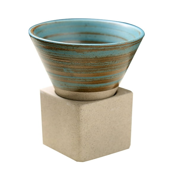 Ceramic Coffee Mugs with Base 100ml Triangular Cone Shape Porcelain-Cup Tea-Cup