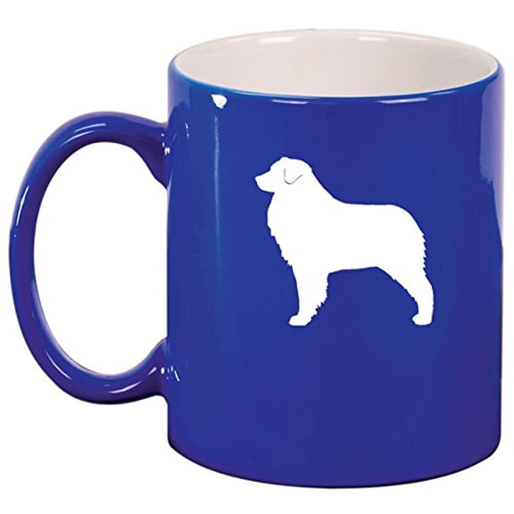 Ceramic Coffee Tea Mug Cup Australian Shepherd (Blue)