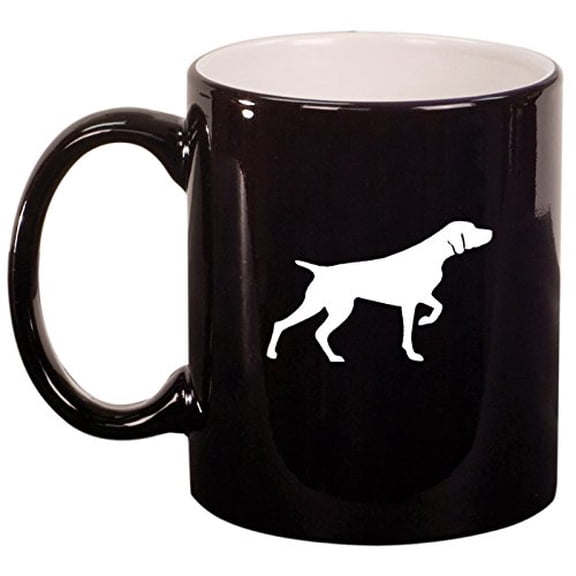 Ceramic Coffee Tea Mug Cup German Shorthaired Pointer (Black)