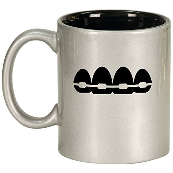 Ceramic Coffee Tea Mug Cup Orthodontist Dentist (Silver)