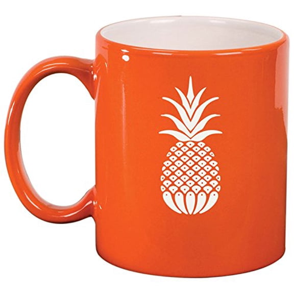 Ceramic Coffee Tea Mug Cup Pineapple (Orange)