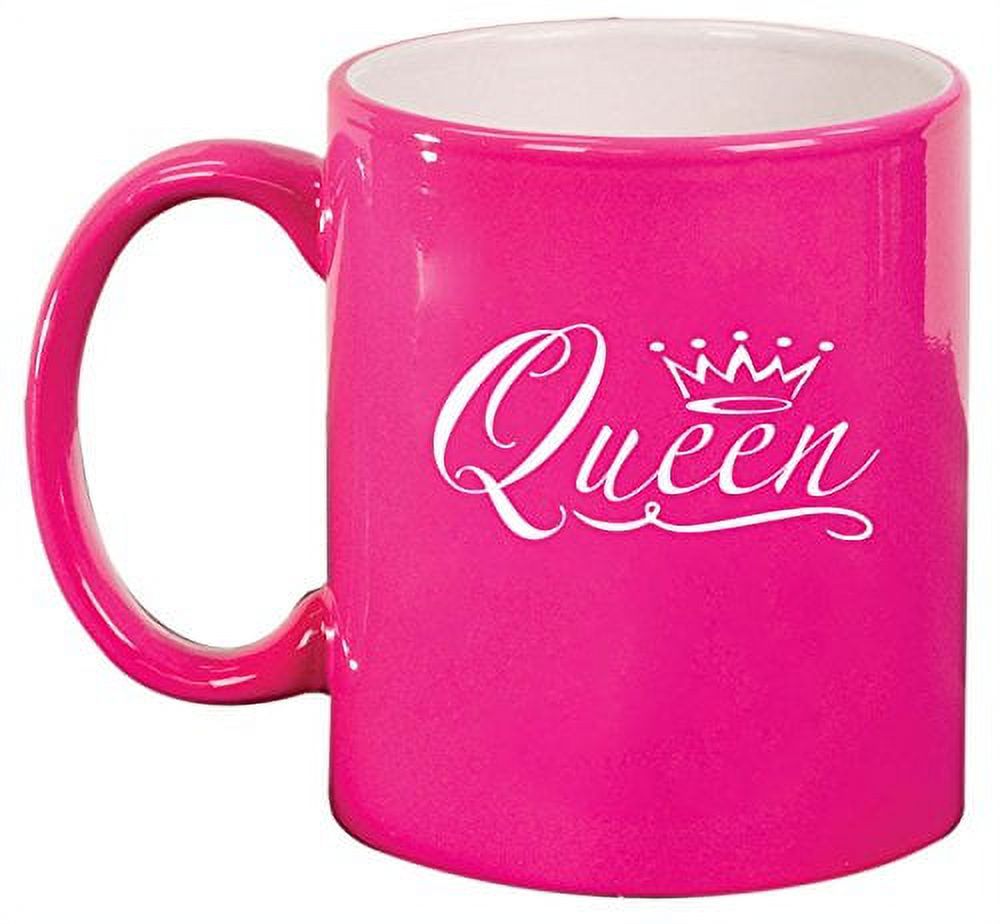 Ceramic Coffee Tea Mug Cup Queen Fancy (Pink)