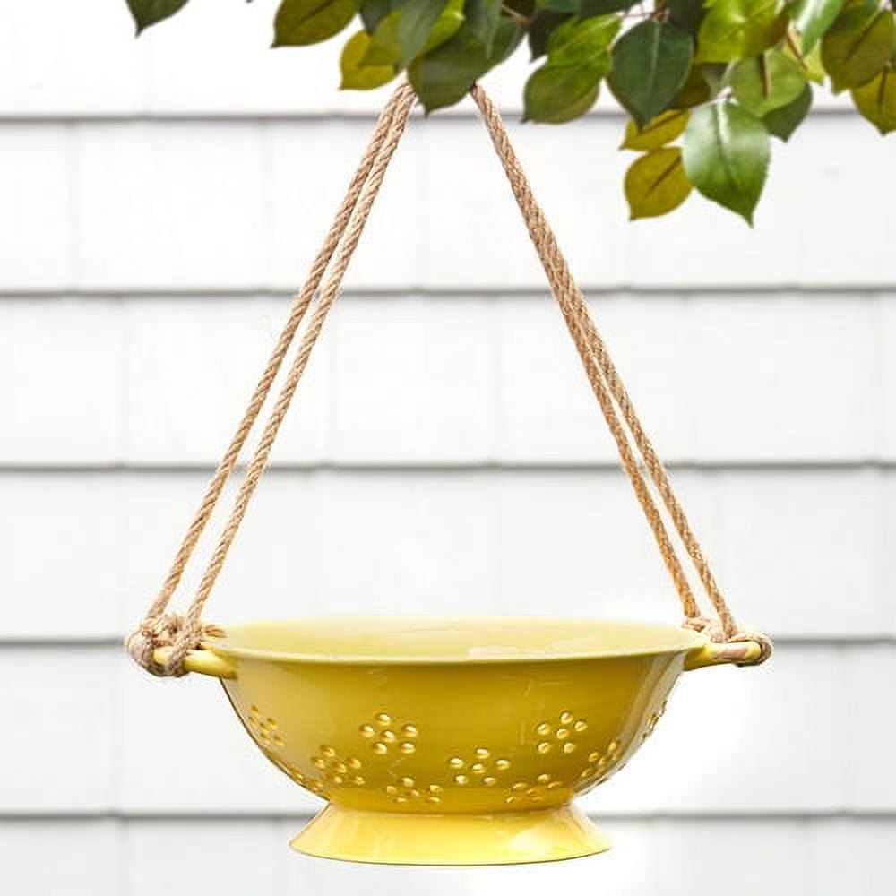Ceramic Colander Hanging PlantersYellow