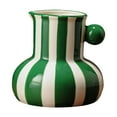 thumbnail image 1 of Ceramic Colorful Striped Vase with Handle, Modern Bohemian Decoration, Central Dining Table, Kitchen Tabletop, Bookshelf, Bedroom Aesthetic Decor, 1 of 9