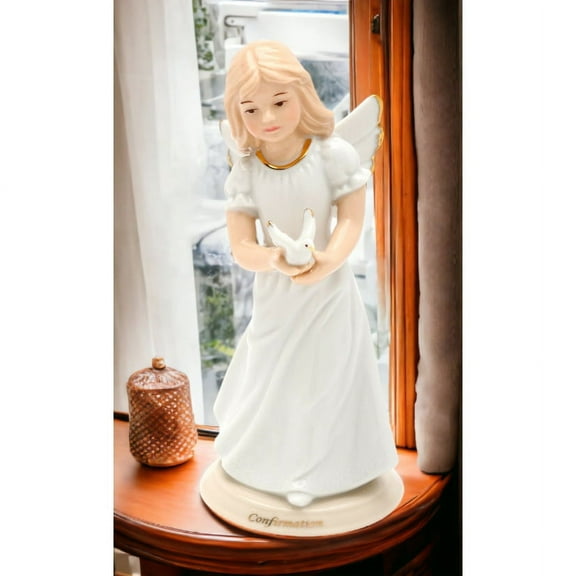 Ceramic Confirmation Angel Figurine 5.6in Baptism