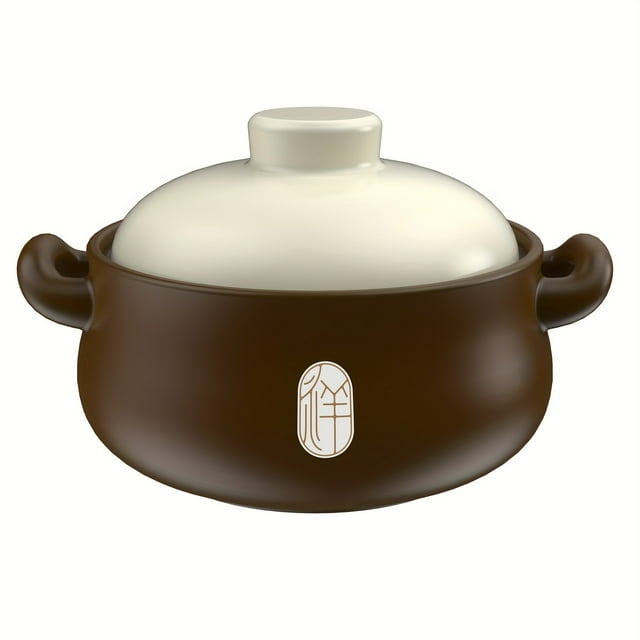 Ceramic Cooking Pot Clay Pot, Heatresistant Ceramic Casserole With Lid And Dual Handles, Ideal