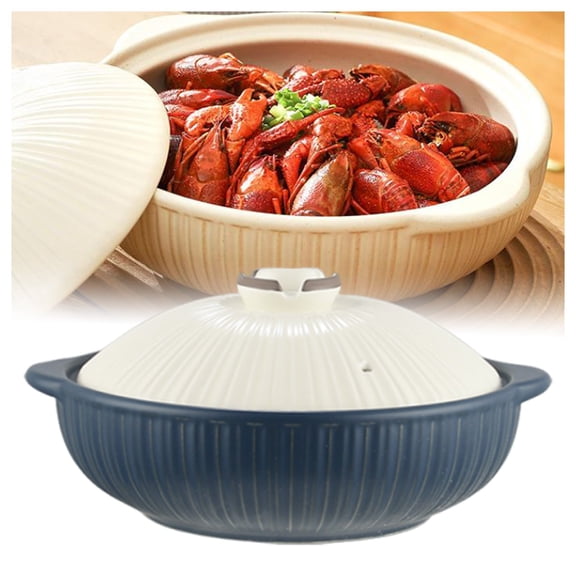 Ceramic Cooking Pot, Japanese Donabe Pottery Stew Pot, Heat-Resistant Round Stoneware, Slow Stew Pot, Saucepan, Dutch Oven