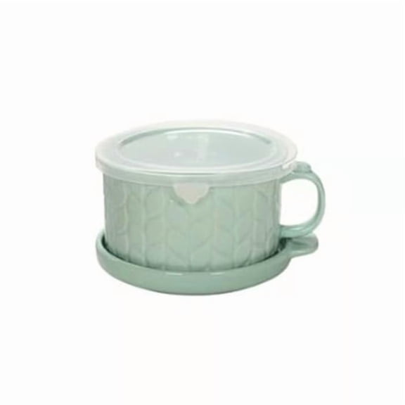 Ceramic Cookware Set, Ceramic Coffee Mugs with Lids, 25 oz, Microwave, Oven, Dishwasher & Freezer Safe | Holiday Gift Box for Stew, Chili, Leftovers, Meal Prep