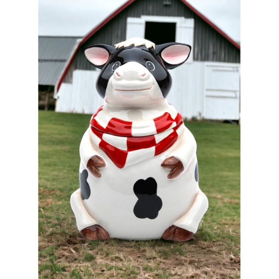 Ceramic Cow Candy Box 4.875x4.25 Mom Kitchen
