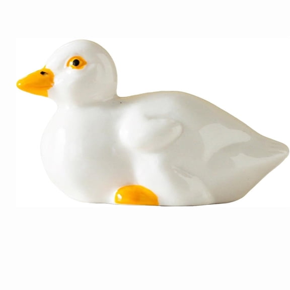 Ceramic Creative Duck Figurine Mini Cute Home Decoration for Desktop and Garden Display, Unique Home Gift for Adding Warmth and Whimsy with Adorable Handcrafted Design