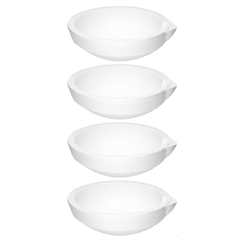 Ceramic Crucible Bowl, 4 Pcs 250g Quartz Melting Dishes Pot for Melting