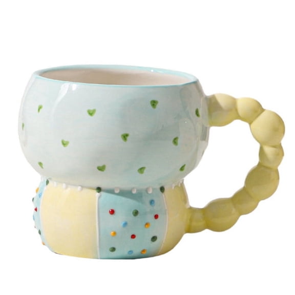 Ceramic Cup Color Coffee Cup Household Cup Breakfast Cup Milk Coffee Tea Fruit Juice Oat Water Cup,C,1 * Creative mug