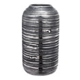thumbnail image 1 of Ceramic Cylindrical Vase with Rimmed Texture, Medium, Silver and Gray, 1 of 5