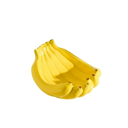 Ceramic Decorative Bowl Banana-Shaped Fruit Bowl - Home Decoration Bedside Table Ring Jewelry Tray