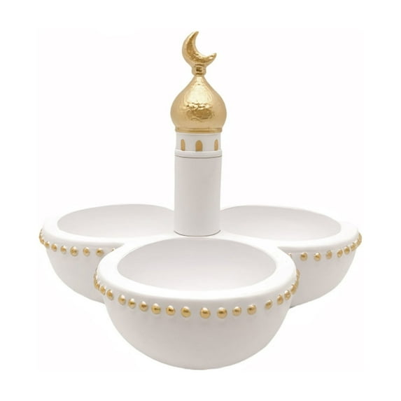 Ceramic Decorative Mosque Ornament with Crescent Dome Design for Home and Event Tabletop Display Islamic Art Decor