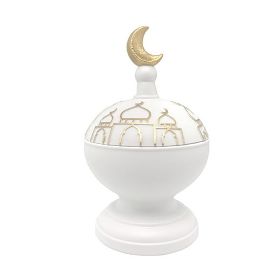 Ceramic Decorative Mosque Ornament with Crescent Dome Design for Home and Event Tabletop Display Islamic Art Decor