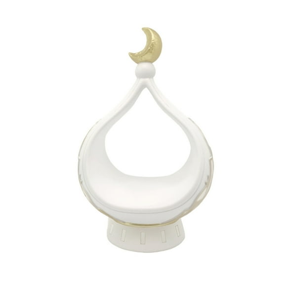 Ceramic Decorative Mosque Ornament with Crescent Dome Design for Home and Event Tabletop Display Islamic Art Decor