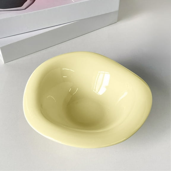 Ceramic Dessert Bowl for Afternoon Tea, Fruit Salad Serving Bowl, Cafe Tableware, 6.3-inch Porcelain Bowl, Versatile Cream Style Dishwasher Safe Bowl