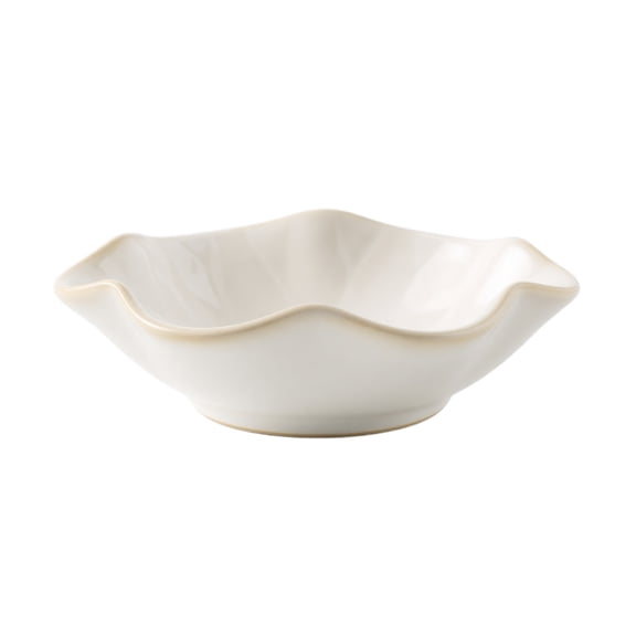 Ceramic Dice Tray, Lotus Leaf Shaped Trinket Dish, Glazed Pottery Mahjong Game Tile Holder, Decorative Jewelry Plate for Coffee Table Desktop Casino Night White