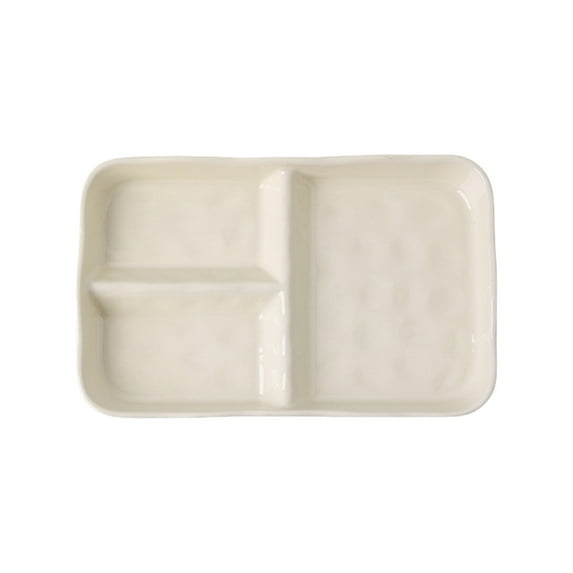 Ceramic Dinner Plates, Compartmentalized Restaurant Plates, Microwave Safe Snack Plates for Home Delicate Tableware, Easy to Clean and Maintain Dinnerware