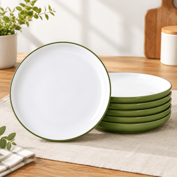 Ceramic Dinner Plates Set Of 6 10.5 Inch Stoneware