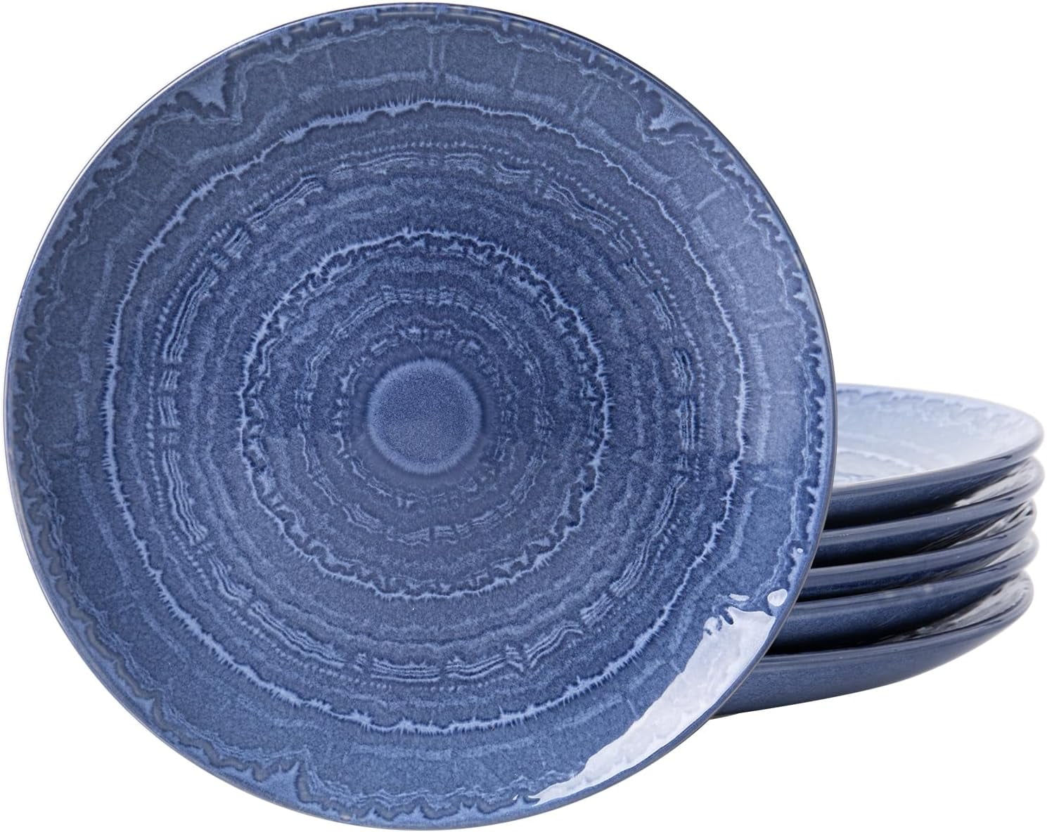 MONITO Ceramic Dinner Plates Set Of 6 – Reactive Glaze, Microwave & Dishwasher Safe