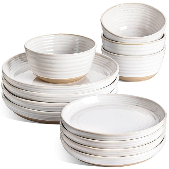 Ceramic Dinnerware 12 pieces Handmade Feel Service for 4