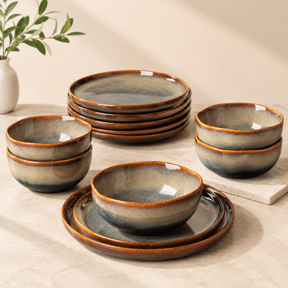 Ceramic Dinnerware Set For 8 24-piece Plates And - Walmart.com