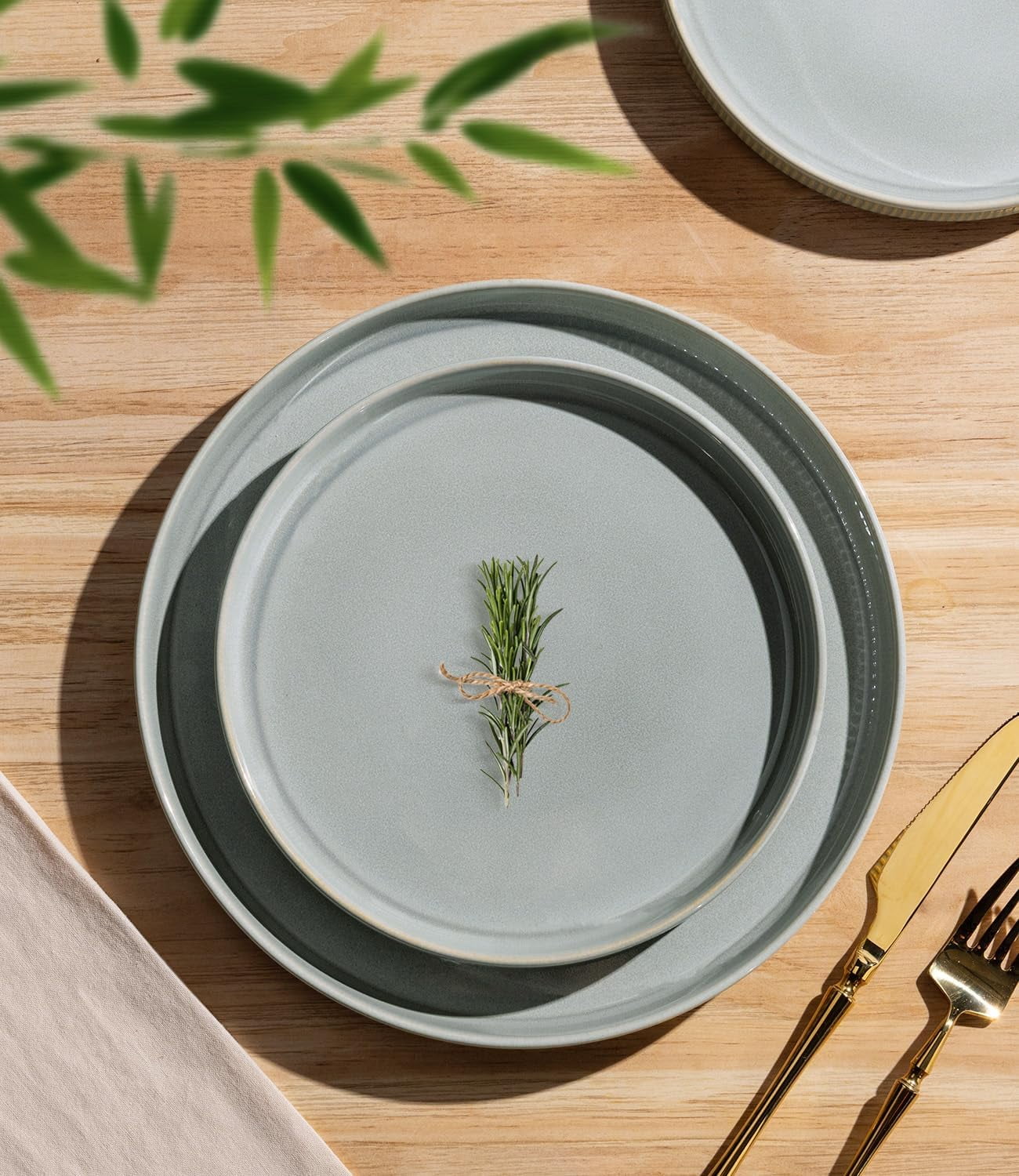 TheTerra 12-Piece Ceramic Dinnerware Set For 4 - White Speckled, Oven/Dishwasher Safe