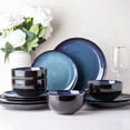 thumbnail image 1 of Ceramic Dinnerware Sets for 4,Stoneware Coupe Plates and Bowls Sets,Highly Chip and Crack Resistant | Dishwasher & Microwave & Oven Safe Dishes set,Reactive Glaze Dinnerware- Service for 4, 1 of 8