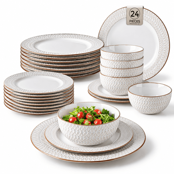 Ceramic Dinnerware Sets Of 8 24 Plates And Dishes