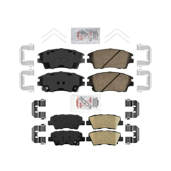 Ceramic Disc Brake Pads for Hyundai for Tucson 2016-2019 - 8-Pack High Heat, Low Dust, Quiet Operation