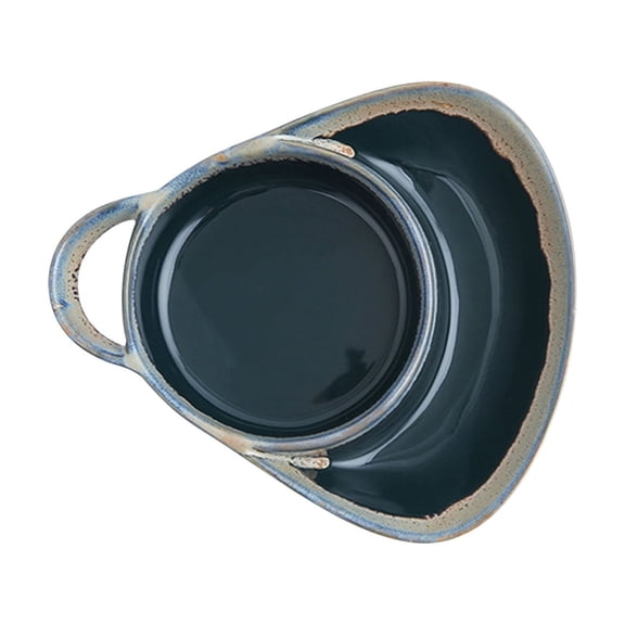Ceramic Divided Bowls 3-Compartment Chip Dip Serving Bowl Bread Dipping Plates Soggy Cereal Breakfast Salad, 8.1" Microwave Dishwasher Safe
