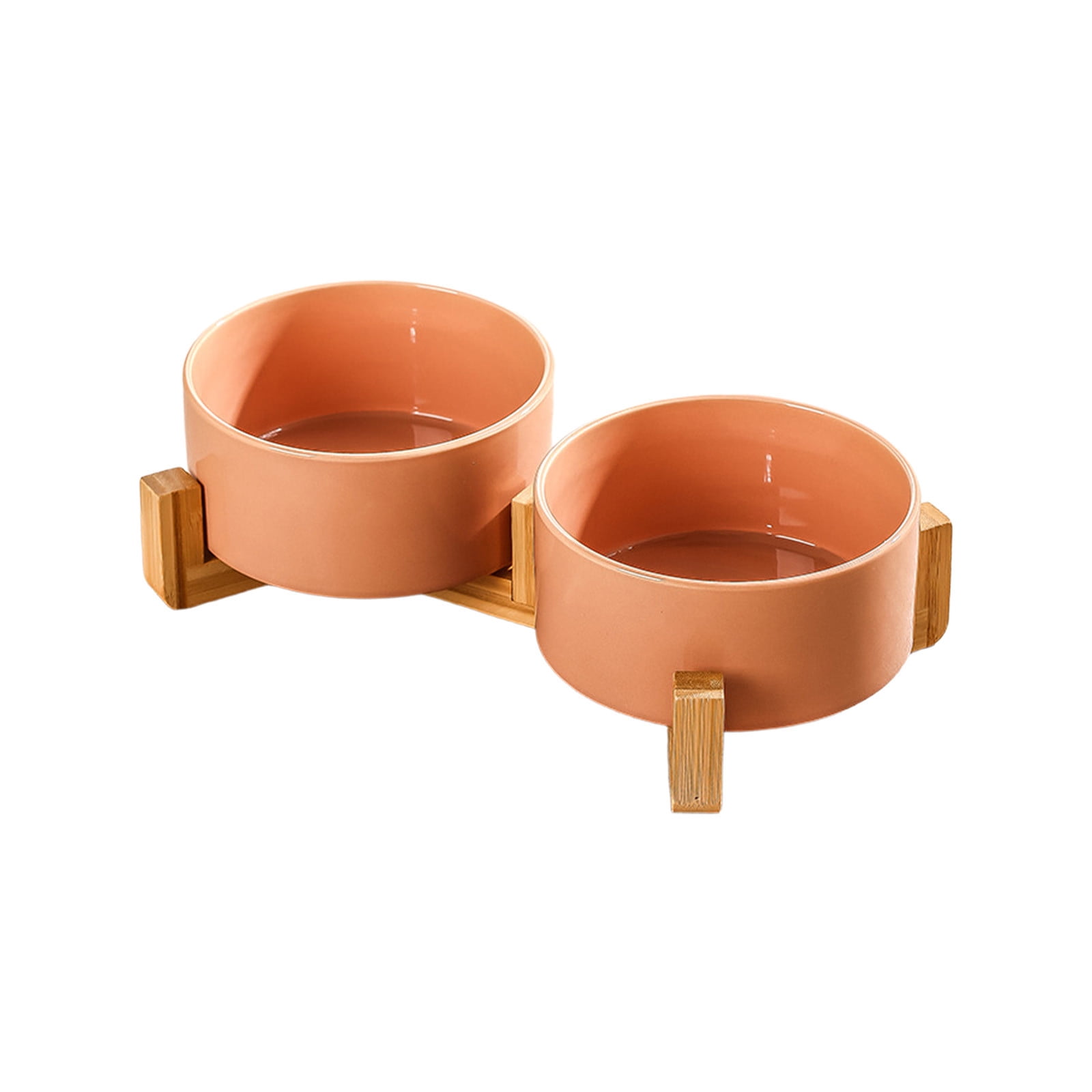 Ceramic Dog Water Bowls, 18.5 oz No Spill Water and Food Bowls for Dogs, Modern Design Dishes for Puppy & Cat, Pet Feeding Station with Weighted Base