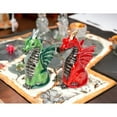 thumbnail image 1 of Ceramic Dragon Salt and Pepper Shakers Red Green 4" Gift, 1 of 5