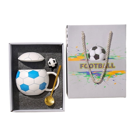 Ceramic Drinking Cup With Soccer Designs 400ml Coffee Mug For Sports Enthusiasts Soccer Theme Drinkware For Home