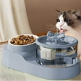 thumbnail image 1 of Ceramic Dual Bowl Pet Feeder with Automatic Circulating Water, USB Powered Quiet Fountain with Tilted Neck Support, Non-Slip Easy to Clean Design for Daily Fresh Hydration, 1 of 8