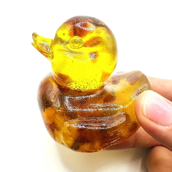 Ceramic Duck Baltic Amber Figurine Made in USA | KIZIMA