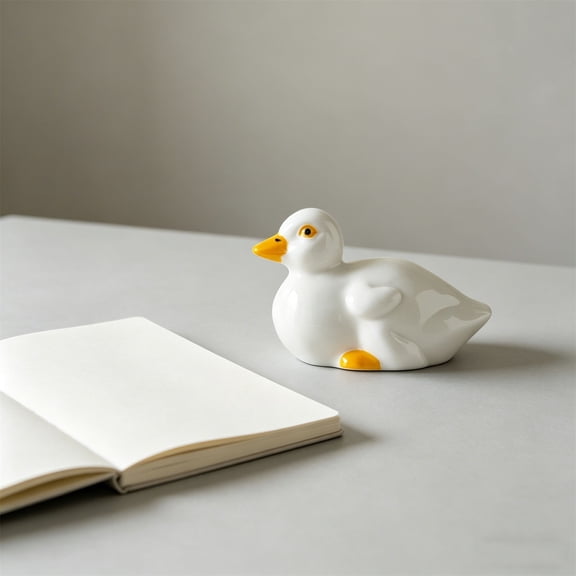Ceramic Duck Statue, 2026 Cute Mini Figurine Style A Ceramic Duck Statue, Creative Design & Exquisite Craftsmanship, Small Sculpture for Home, Office, Desktop Decoration.
