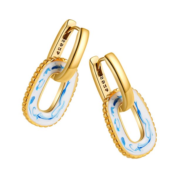 Ceramic Ear Clip With Copper Frame Triple Wear Resistance Lightweight Earring For Business Meetings And Parties
